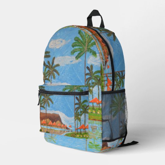 Imprimé Sac à dos Tropical Scene (Coin arrière droit)