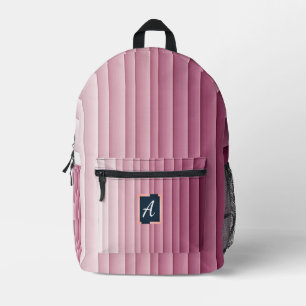 Imprimé Sac à dos vertical monogramme rose personnalisé