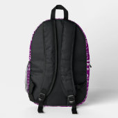 Imprimé Sac à dos violet avec texte d'intégrité multilingu (Verso)