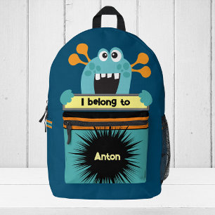 Imprimé Sac Buddy Aqua Monster Sac à dos personnalisé