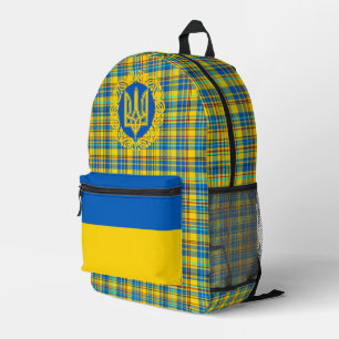 Imprimé sac Ukraine, sac à dos drapeau ukrainien, Tryzub