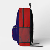 Imprimé Sentier d'aventure Randonnée  bleu rouge Sac à dos (Droite)