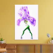 Imprimé sur toile Fleur d'Iris Ballerine Danseuse (Insitu(Salon))
