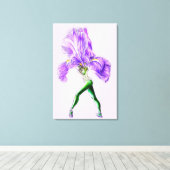 Imprimé sur toile Fleur d'Iris Ballerine Danseuse (Insitu (Plancher de Bois))