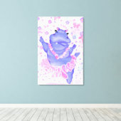 Imprimé sur toile Hippopotame danseuse de ballet (Insitu (Plancher de Bois))