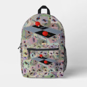 Imprimé Tables Ping Pong Avec Bats Motif, Sac À Dos (Recto)