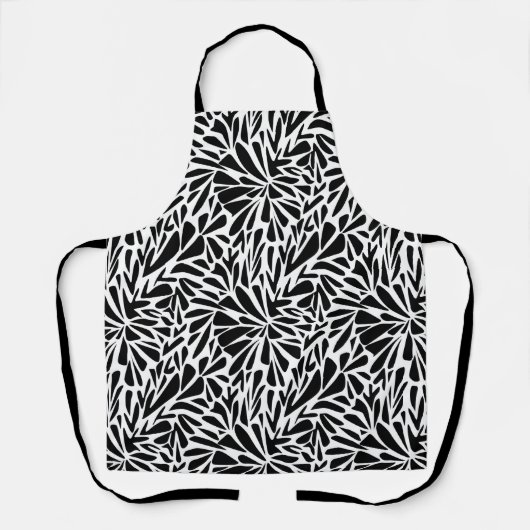 Imprimé tout-en tablier Abstrait monochrome modern (Recto)