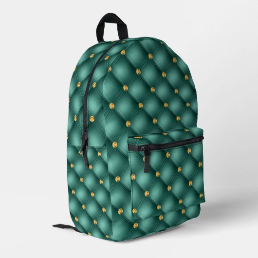 Imprimé Turquoise Gold Diamond Sac à dos Tufted (Coin arrière gauche)
