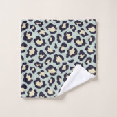 imprimé turquoise Leopard (Gant de toilette)