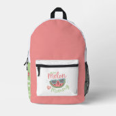 Imprimé Un dans un sac à dos maman melon (Recto)