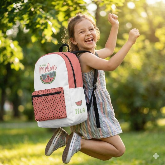 Imprimé Un Dans Un Sac À Dos Melon