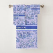 imprimé vintage bleu violet toile de jouy (En situation)