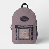 Imprimé Violet et muet violet, rose, sac à dos (Recto)
