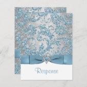 IMPRIMÉ - Winter Wonderland Bat mitzvah RSVP 2 (Devant / Derrière)