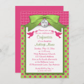 IMPRIMÉE BOW Première invitation à confirmer (Devant / Derrière)