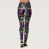 Imprimer amusant Halloween Leggings (Dos)