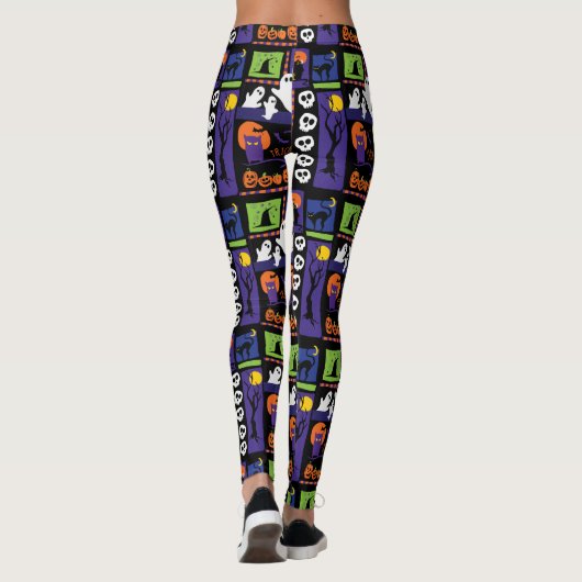 Imprimer amusant Halloween Leggings (Dos)