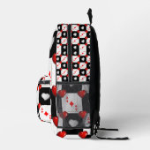 Imprimer Coupe Sac Cartes À Coudre Coeurs rouges (Droite)