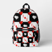 Imprimer Coupe Sac Cartes À Coudre Coeurs rouges (Recto)