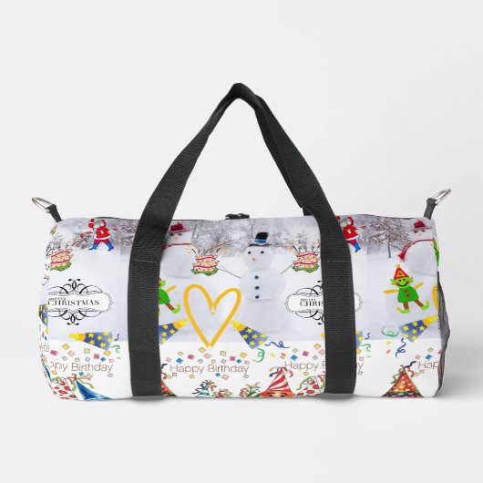 Imprimer Couper Sac À Coudre Duffel Joyeux Noël An (Recto)