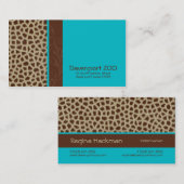 Imprimer la girafe [bleu] Carte de visite (Devant / Derrière)