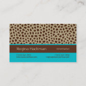 Imprimer la girafe [bleu] Carte de visite (Dos)