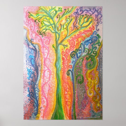 Imprimer ou poster avec design d'arbre psychédéliq (Devant)