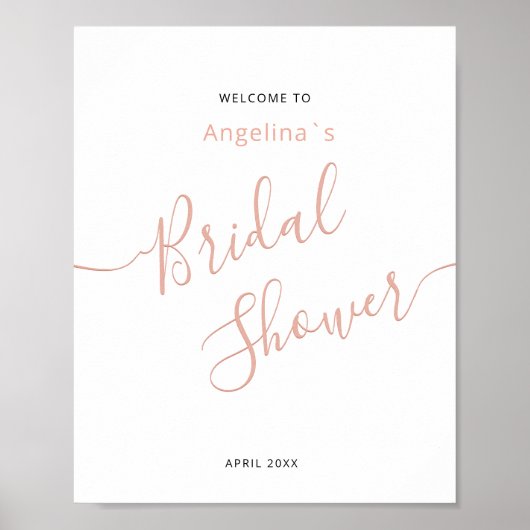 Imprimer, papier affiche BIENVENUE À la douche de  (Devant)