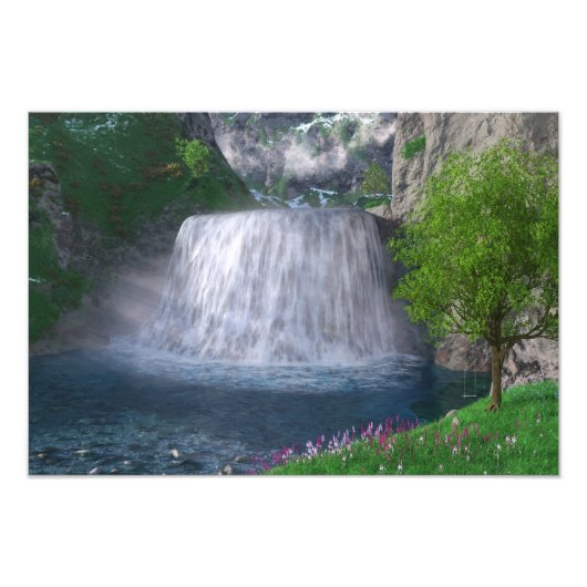 Imprimer photo de la cascade Cwm (Devant)