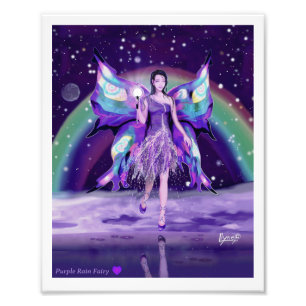 Imprimer photo de la plume violette