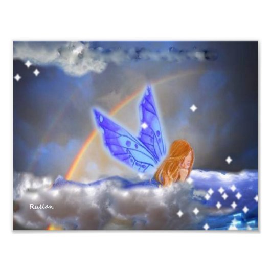 IMPRIMER PHOTO "SOUHAITER SUR UNE ÉTOILE" 11" x 8, (Devant)