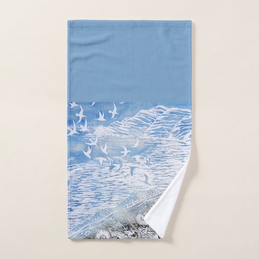 Imprimer Plage côtière (Serviette à main)