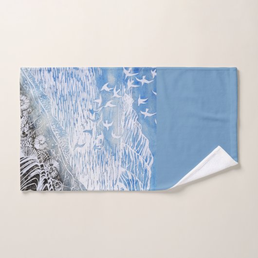 Imprimer Plage côtière (Serviette à main)