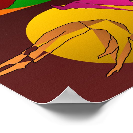 imprimer poster capoeira jeu coucher de soleil (Coin)