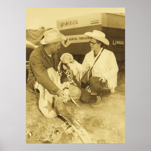 IMPRIMER POSTER DE BÉBÉ COWBOY (Devant)