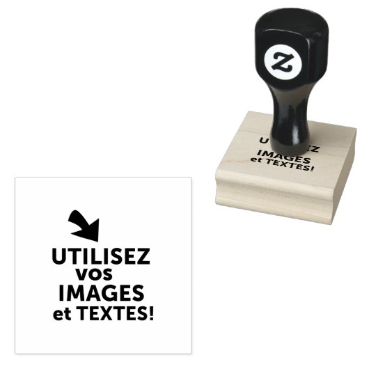 Imprimer vos conceptions en ligne en français 	rubberstempel (Gestempeld)