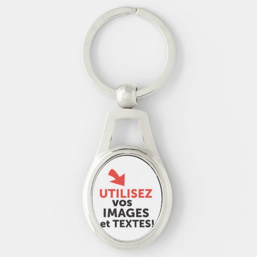 Imprimer vos conceptions en ligne en français sleutelhanger (Voorkant)