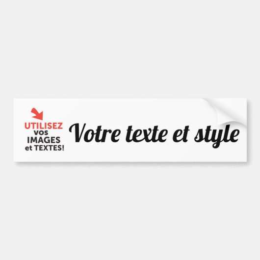 Imprimer vos design en ligne DIY en Français Bumpersticker (Voorkant)