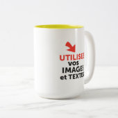 Imprimer vos design en ligne DIY en Français Tweekleurige Koffiemok (Voorkant rechts)