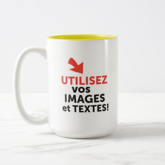 Imprimer vos design en ligne DIY en Français Tweekleurige Koffiemok (Links)