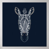 Imprimer Zebra Wildlife | Poster de animal Zebra (Devant)
