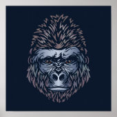 Imprimerie africaine Gorilla | Poster de animal Go (Devant)