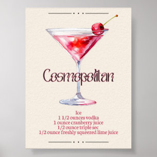 Imprimerie d'art cosmopolite   Poster de cocktails