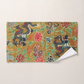 Imprimerie de dragon floral japonais d'antan (Serviette à main)