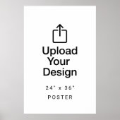 Imprimez votre affiche numérique 24" x 36" en télé (Devant)