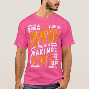 Improv Art Comedian Creatief Denken Klein Zwart T-shirt