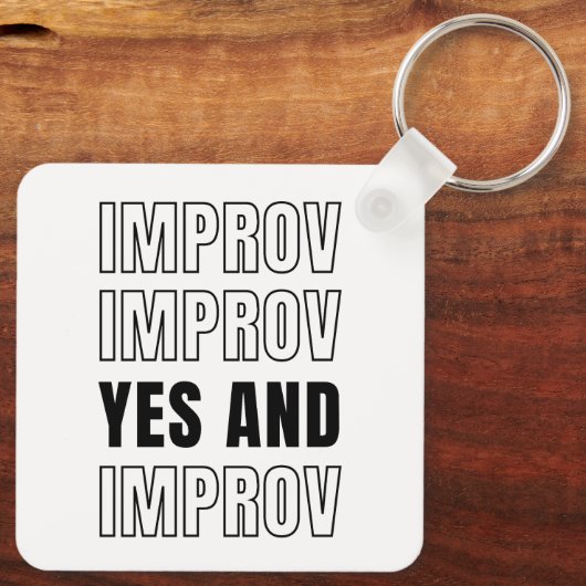 IMPROV YES en improvisatie comedy Sleutelhanger (Achterkant)