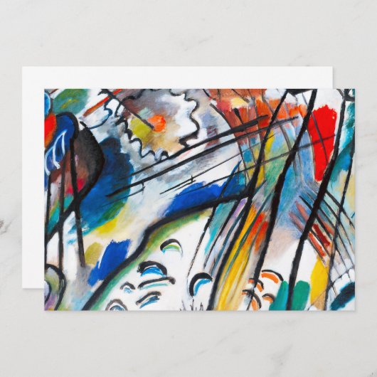 Improvisation de Kandinsky 28 invitations (Devant / Derrière)