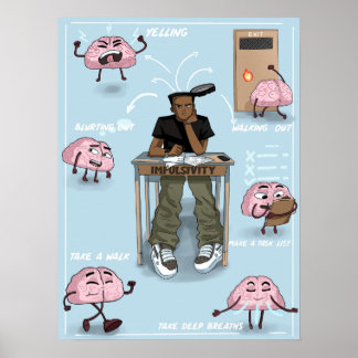 Impulscontrole (steen) poster