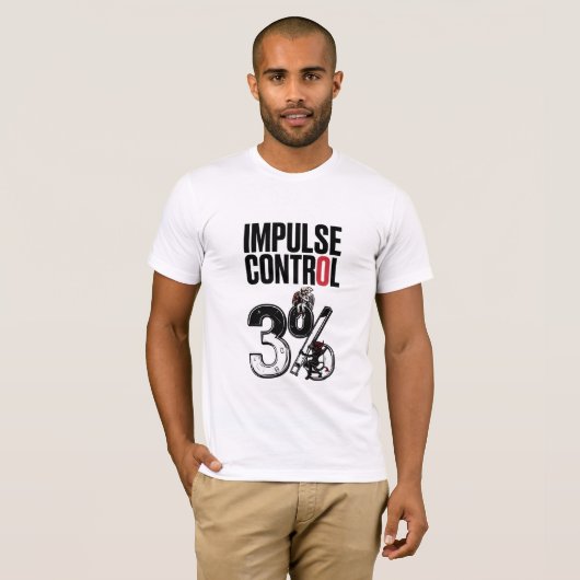 - IMPULSE CONTROL – 3% Angel vs Devil Cartoon T-shirt (Voorkant volledig)